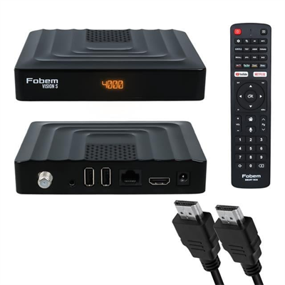 Fobem Vision S Hibrit Ses Komutlu Uydu Alıcılı Android 14 TV Box 4GB Ram 32GB Hafıza 1.5Ghz (Tunerli)
