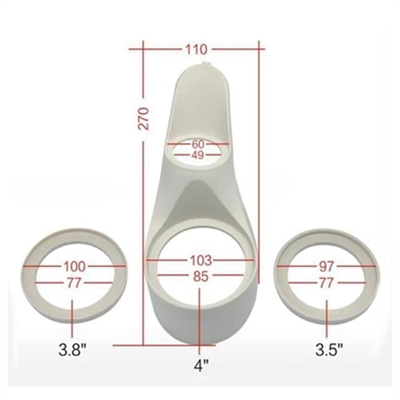 For-X XYP-POD2 3.5 - 3.8 - 4 Tweeter Montaj Yuvası 1 Çift (Plastik)