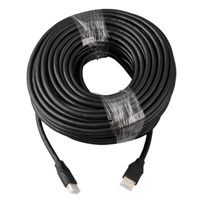 Fully G-507K Plastik Düz Siyah 25 Metre Gold Poşetli Hdmi Kablo