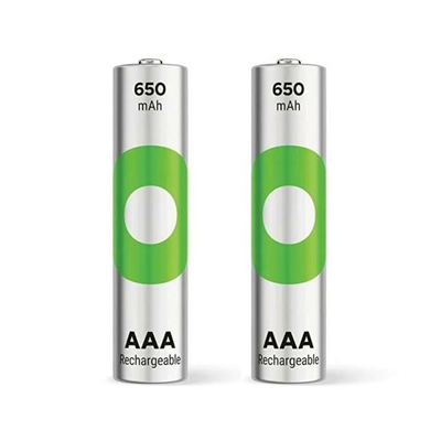 GP Recyko 650 Mah R03 AAA Şarjlı 2li İnce Kalem Pil