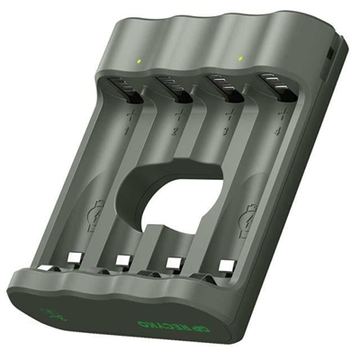 GP Recyko B441 Usb 4’lü AA - AAA Pil Şarj Cihazı (GPACSB44103 GPB441R21-2GTLB1)