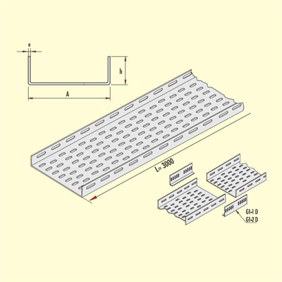 Gersan  500mm AĞIR HİZMET TİPİ KANAL h=60 e=1,5mm L=3000mm