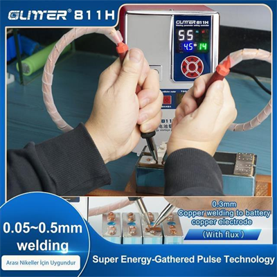 Glitter 811H Şarjlı Pil Profesyonel Bakır - Nikel Punta Kaynak Makinesi 36KW/42KW 7000A