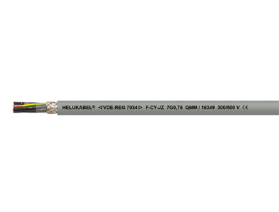 HELUKABEL 16536 F-CY-OZ (LiY-CY) grey 6 x 0,5 mm² Endüstriyel Kontrol Kablosu