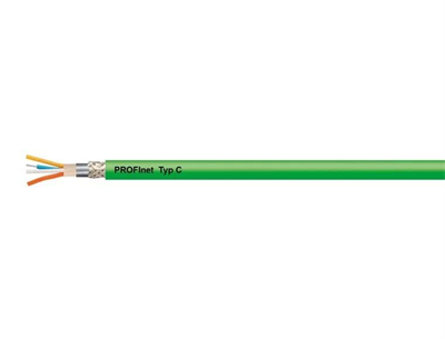 HELUKABEL 800655 HELUKAT® PROFInet C CAT.5e SF/UTP PUR CHAIN – Endüstriyel Ethernet Kablosu (2x2xAWG22/7, Yeşil)
