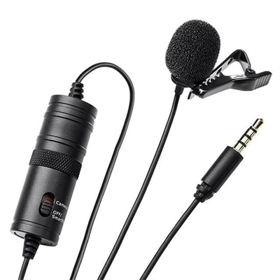 Haiki HK-401 Profesyonel Youtuber Kamera Telefon Yaka Mikrofonu (6 Metre Kablolu)
