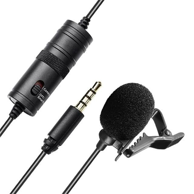 Haiki HK-401 Profesyonel Youtuber Kamera Telefon Yaka Mikrofonu (6 Metre Kablolu)