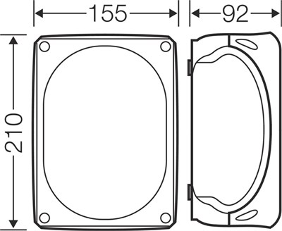 Hensel DK 1600 GZ Klemenssiz Kablo Bağlantı Buatı 180x180x77 mm IP66 1000 V