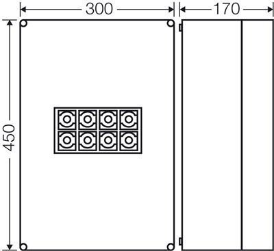 Hensel K 1204 Klemensli Kablo Bağlantı Buatı 450x300x170 mm IP65 250 A