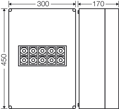 Hensel K 1205 Klemensli Kablo Bağlantı Buatı 450x300x170 mm IP65 250 A