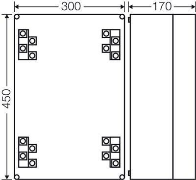 Hensel K 7004 Klemensli Kablo Bağlantı Buatı 450x300x170 mm IP65 216 A