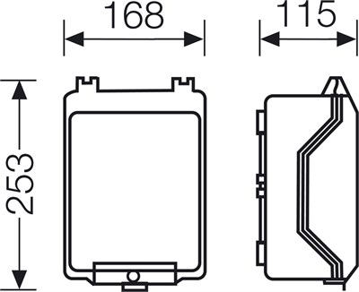 Hensel KG 9002 Boş Pano 253x168x115 mm IP66