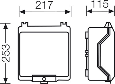 Hensel KG 9003 Boş Pano 253x217x115 mm IP66