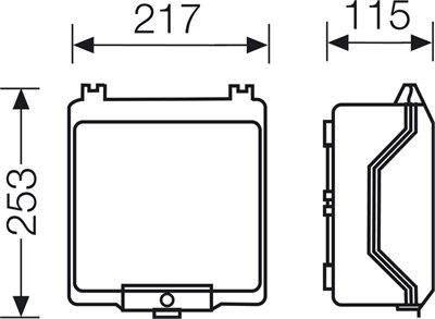Hensel KG 9003 IN Boş Pano 253x217x115 mm IP66
