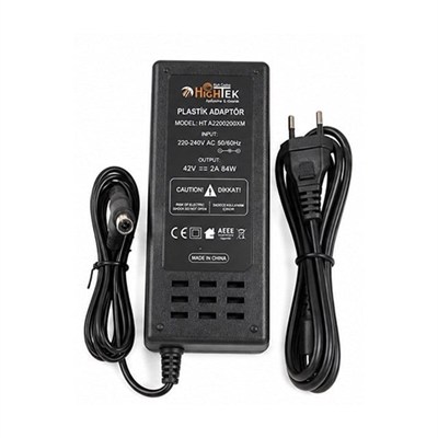 Hightek HT-4202000XM Tds Uçlu Xiaomi M365 42 Volt 2 Amper 84 Watt Elektrikli Scooter Şarj Cihazı Adaptörü