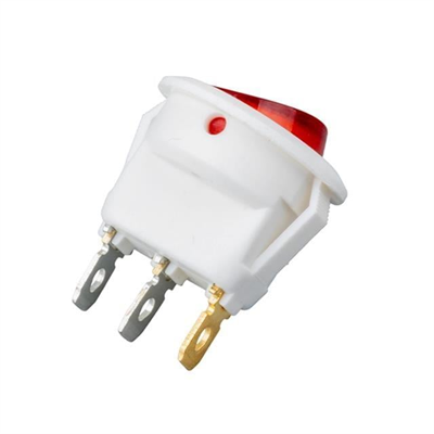 IC-131B Yuvarlak Işıklı Anahtar On-Off 3P Beyaz