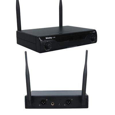 König K-700 E-E Profesyonel 663-694Mhz 2 El 2 Kanal Uhf 2x50 Kablosuz Telsiz Mikrofon