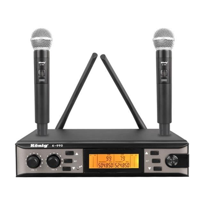 König K-990 UHF 2X100 Kanal 2 El Mikrofon Telsiz Mikrofon