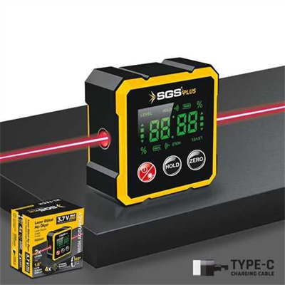 LAZER DİJİTAL AÇI ÖLÇER MIKNATISLI