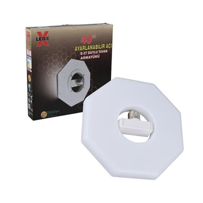 Ledx AL-OBGG 40 Watt Ayarlanabilir Açı E27 Duylu Beyaz Tavan Armatürü
