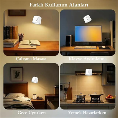 Ledx AL-SK-BD80A Çift Yönlü Kumandalı Duvar Aplik Çalışma Lambası 3000K-4000K-6500K