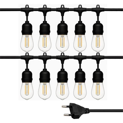 Ledx KB00002 10lu E27 Duy Sıralı 10 Metre Lamba Kablosu (10 Adet Duy İçerir)