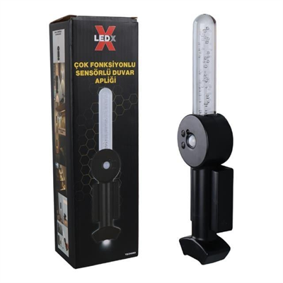 Ledx YD-24060 Mıktanıslı Rgb Renkli Usb Şarjlı 800 mAh 3 Kademeli Işıklı Sensörlü Duvar Aplik