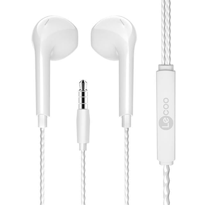 Lenovo Lecoo EH104W 3.5 Mm Jacklı Kablolu Kulak İçi Mikrofonlu Kulaklık Beyaz
