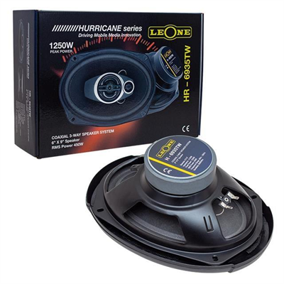 Leone HR-6935TW 1250 Watt 6 X 9 Kapaklı Çiftli Takım Oval Hoparlör