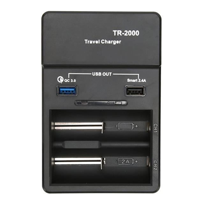 Liitokala TR-2000 Universal AA-AAA-18650-14500-123A Akıllı İkili Pil Şarj Cihazı