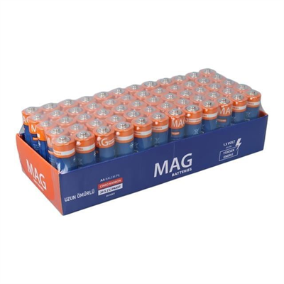 Mag Batteries MG-26171 Karbon Çinko AA 60lı Paket Kalem Pil (AA,R6 UM-3)