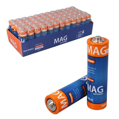 Mag Batteries MG-26171 Karbon Çinko AA 60lı Paket Kalem Pil (AA,R6 UM-3)
