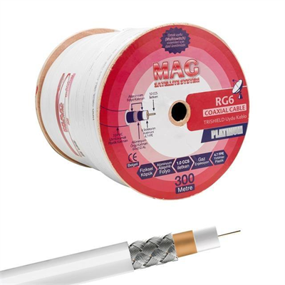 Mag Platinum Trishield 300 Metre Anten Kablosu