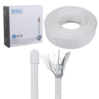 Mag RG6/U4 Bakır İthal 100 Metre Anten Kablosu