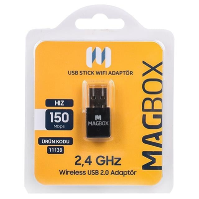 Magbox 802.11N Mini 7601 Chipset 2.4GHz 150 Mbps HD Uydu Alıcı Uyumlu Usb Stick Wifi Adaptör
