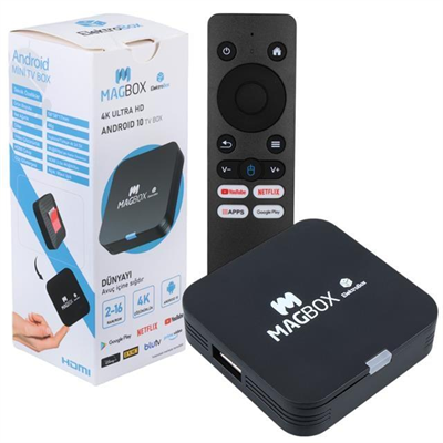 Magbox Electrobox 2 GB Ram H313 İşlemci 16 GB HDD 4K Ultra HD Android Box (Android 10)