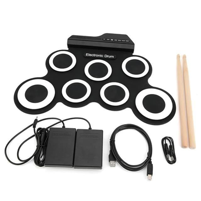 MagicVoice G3002 Elektronik Bateri Roll UP Davul Matı Kiti 7 Ped