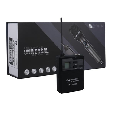 MagicVoice MV-1303Y UHF 1 Yaka + 1 Headset Kablosuz Profesyonel Telsiz Mikrofon
