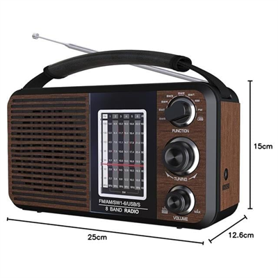 MagicVoice USR11 Portatif Analog Radyo FM-USB-SD/MMC-AUX (88-108 FM Frekans Aralığı)