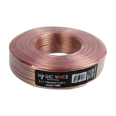 Magicvoice 2x1,0 Mm Şeffaf 100 Metre Hoparlör Ses Sistemi Kablosu Mert Kablo