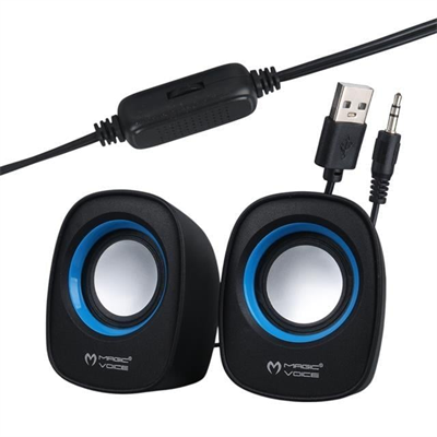 Magicvoice D-05A Mini 5 Watt Aux 2.0 Multimedia 1+1 USB Speaker - Hoparlör