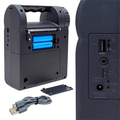 Magicvoice FP-26 USB-SD-FM-Bluetooth Destekli Fenerli Taşınabilir Hoparlör