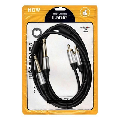 Magicvoice LD398 2x 6.3 Mm Mono Erkek - 2x Rca Erkek 1.5 Metre Kablo