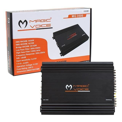 Magicvoice MG-3500 4 Kanal Max 3000 Watt Oto Anfi