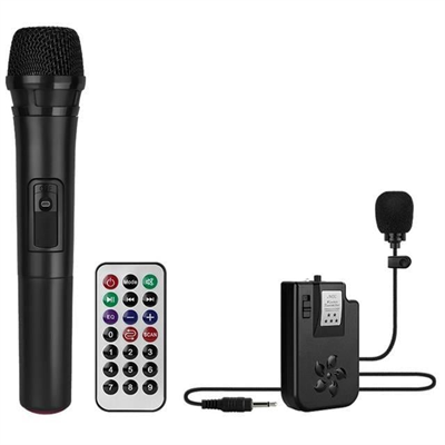 Magicvoice MV-2016 USB-SD-BT 1 El + 1 Yaka Mikrofonlu 175W Taşınabilir Şarjlı Hoparlör Anfi