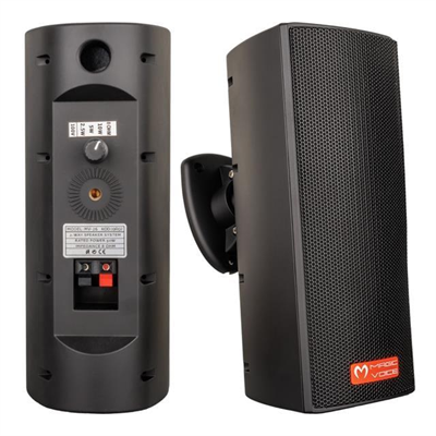 Magicvoice MV-26  2x7,5 Cm 50W 3 Yollu Siyah Sütun Hat Trafolu Hoparlör 2li Takım