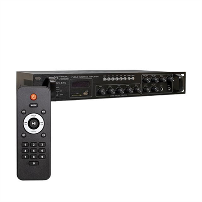 Magicvoice MV-540 100 Watt USB-SD-Bluetooth 2 Mikrofon Girişli 5 Bölgeli Hat Trafolu Anfi