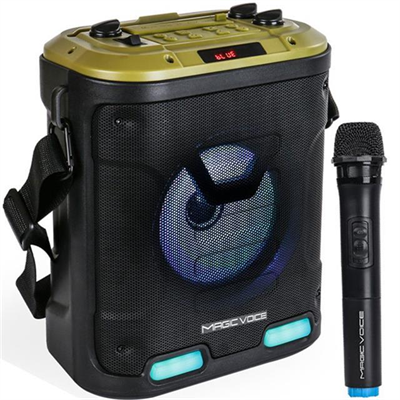 Magicvoice MV-6005 VHF El Mikrofonlu USB-SD-Bluetooth Işıklı 30 W Taşınabilir Şarjlı  Seyyar Anfi