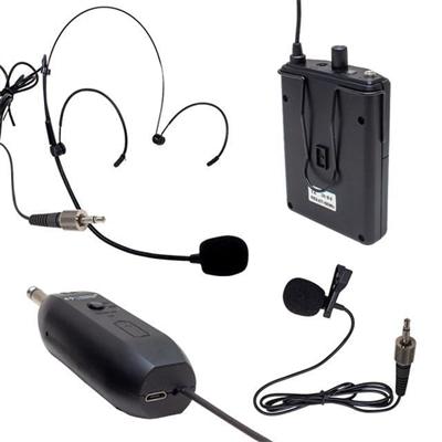 Magicvoice Mv-19599 UHF Kablosuz Enstrüman Uyumlu Jack Girişli İkili Mikrofon Set