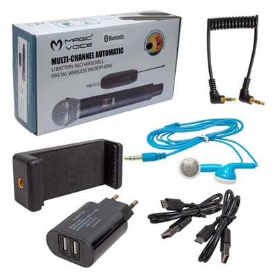Magicvoice Mv-19602 UHF Kablosuz Kamera Uyumlu Bluetooth İkili Mikrofon Set